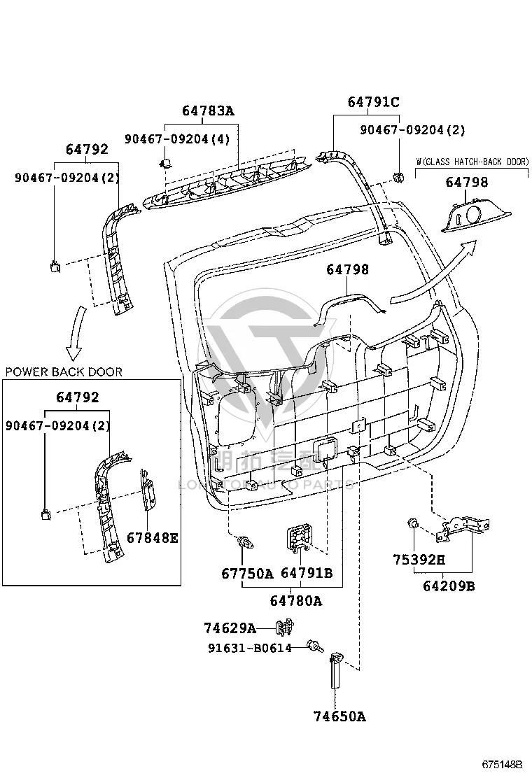 Assist Grip Hole Cover 74629-48010E0 for Toyota Highlander