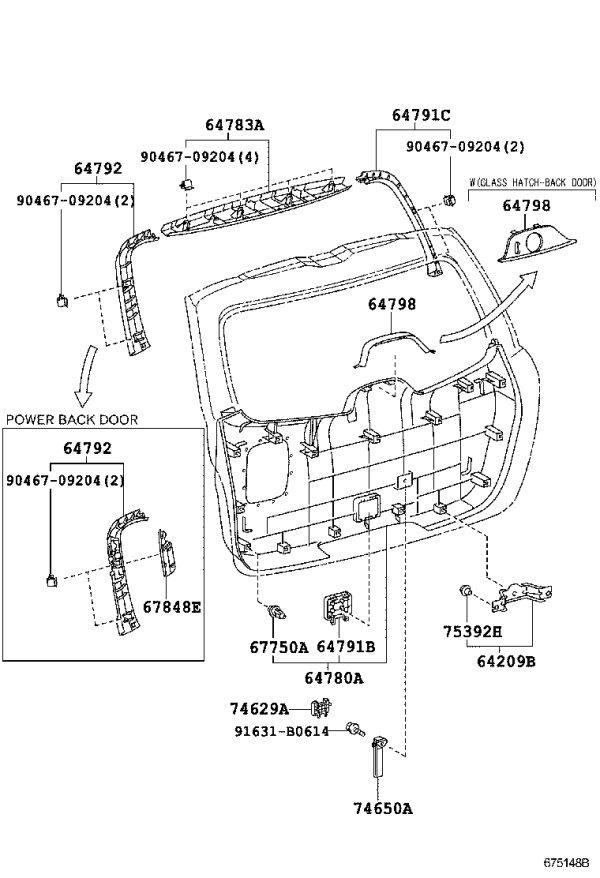 Assist Grip Hole Cover 74629-48010E0 for Toyota Highlander