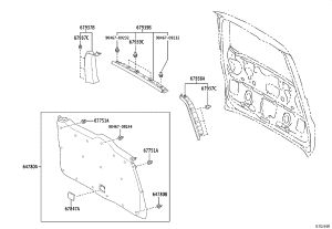 Tailgate Inner Trim Panel 64780-60410 for Toyota Land Cruiser