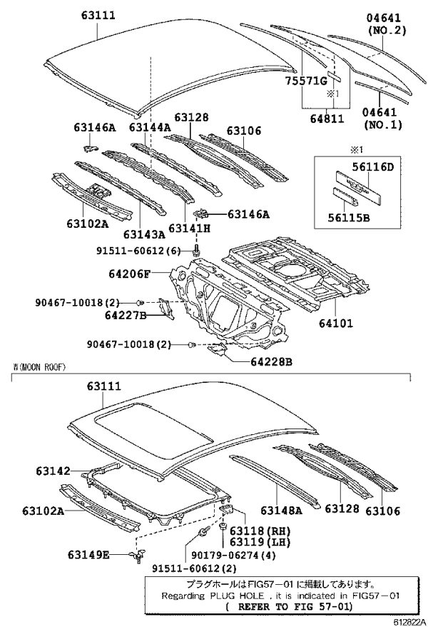 Rear Windshield 64801-30A50 for Lexus GS30