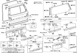 Rear Windshield 68105-60250 for Toyota Land Cruiser
