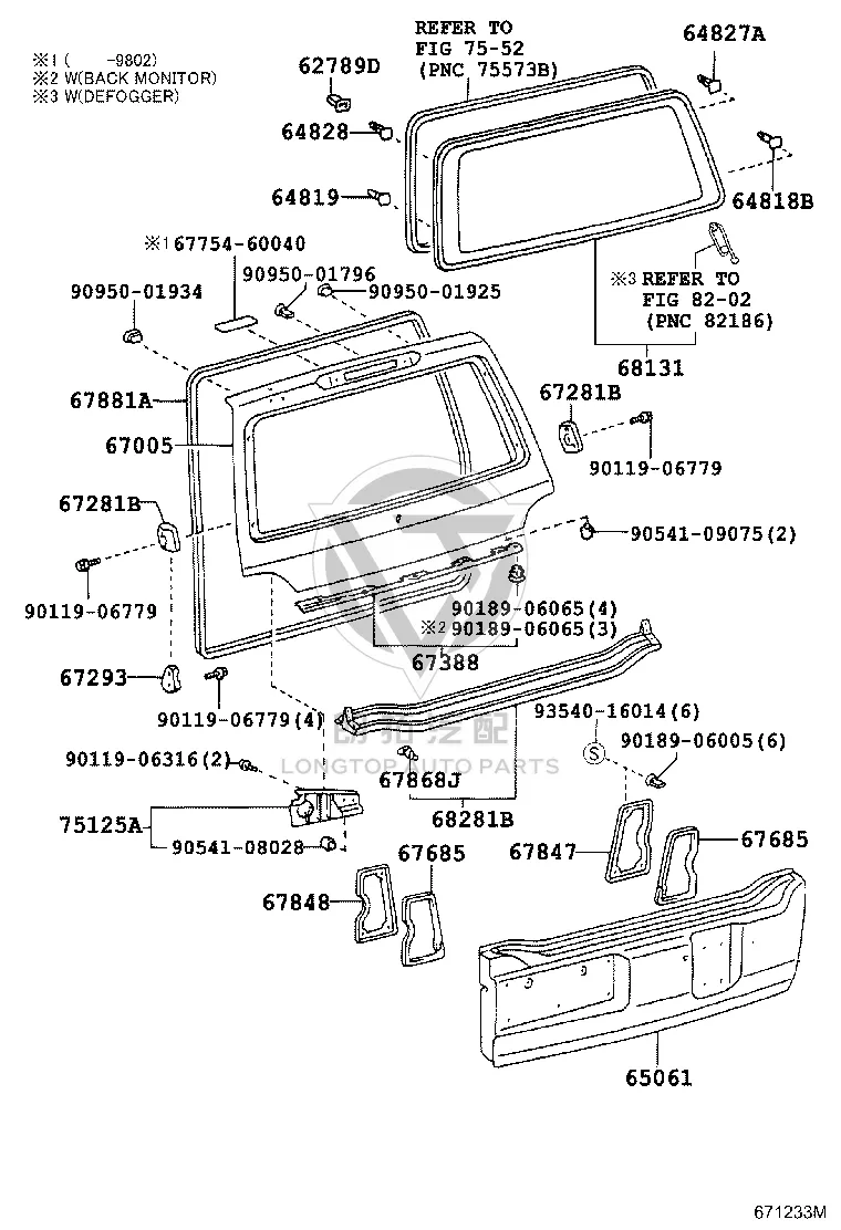 Scissor Door Seal 68281-60020 for Toyota LAND CRUISER