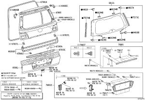 Rear Windshield 68105-60290 for Lexus LX450D