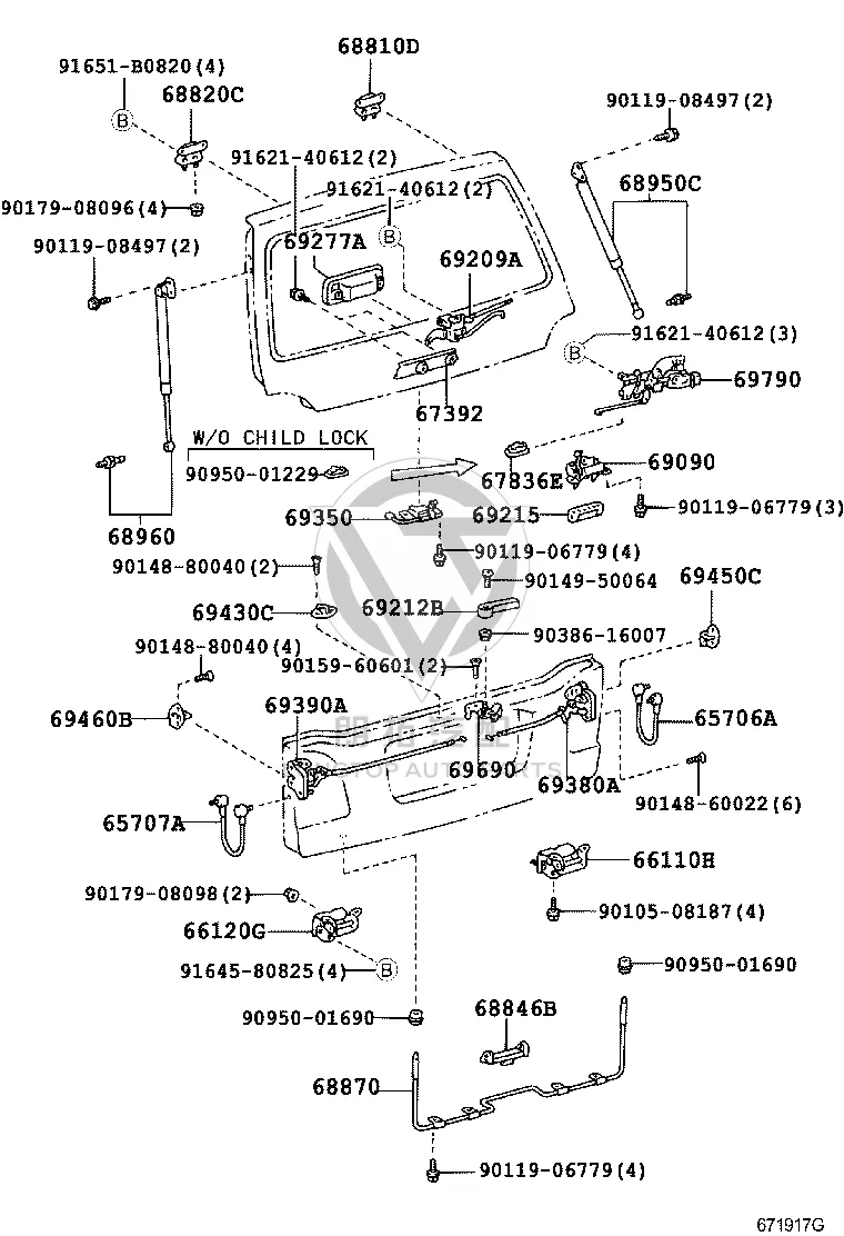 Bolt 90159-60601 for Toyota Land Cruiser