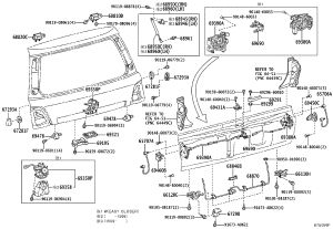 Rear Cover Support Rod (Left) 68960-0WA91 for Lexus LX450D