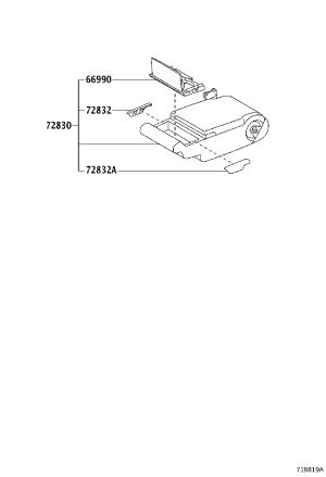 Cup Holder Assembly 66990-60020E0 for Toyota Land Cruiser