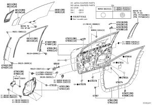 Front Door Shell (Left) 67002-02611 for Toyota Allion