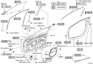 Front Door Shell Left 67002-06290 for Toyota Camry