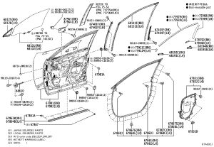 Front Door Glass (Right) 68101-0R170 for Toyota RAV4
