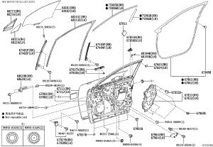 Front Door Weatherstrip 67861-48150 for Lexus RX Series
