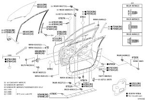 Front Door Window Frame Molding 75939-53010 for Lexus IS