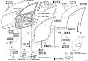 Rear Door No.1 Reinforcement Buffer 67923-24030 for Toyota Avensis