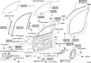 Front Left Glass 68102-60790 for Toyota Land Cruiser