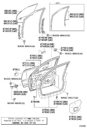 Front Door Shell (Left) 67002-33110 for Toyota Camry