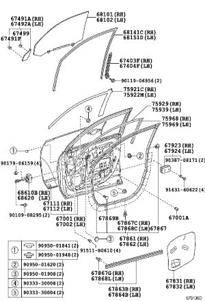 Front Shell (Left) 67002-48130 for Toyota Highlander