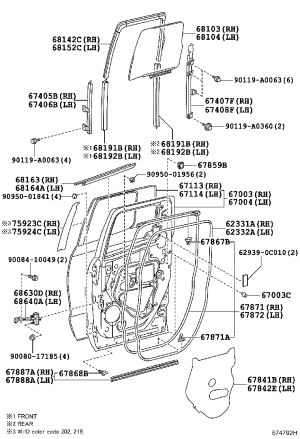 Rear Bumper Stop (Left) 68640-0C050 for Toyota Sequoia
