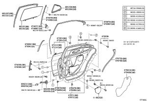 Rear Door Weatherstrip 67887-50070 for Lexus LS460