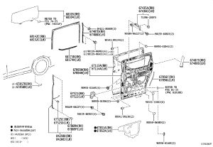 Centre Door Rear Seal LH 67856-58020 for Toyota ALPHARD