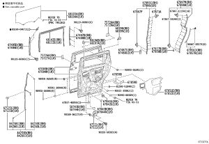 Left Sliding Door Glass Sub-Assembly 68104-V2030 for Toyota Alphard