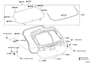 Tail cover 670050-E580 for Toyota Harrier