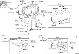 Tailgate 67005-58220 for Toyota ALPHARD
