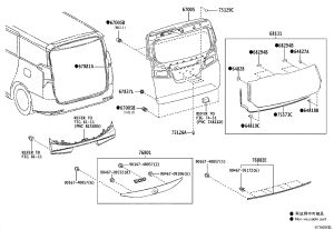 Rear Door Outer Side Lower Decorative Strip 76802-58030 for Lexus LM350