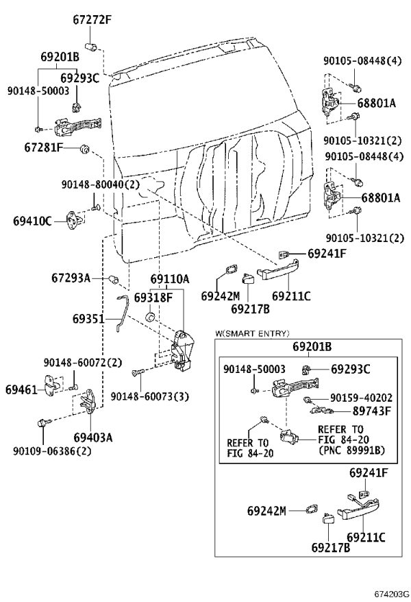 Rear Cover Buffer Gel 67293-60030 for Toyota FJ Cruiser