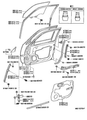 Bumper Stop Cushion 90080-54018 for Toyota Avalon