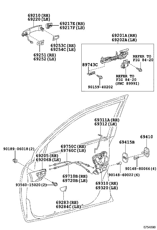 Front Door Inner Pull Handle 67605-60081 for Lexus LX570