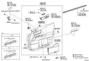 Front Door Interior Trim Panel (Left) 67620-48740C8 for Lexus RX270