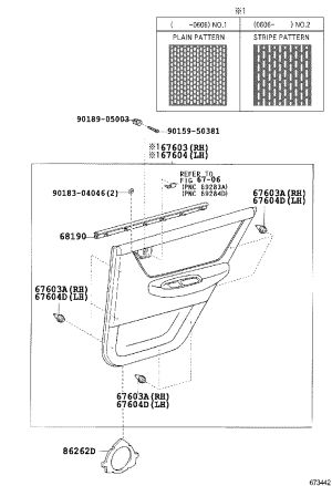 Rear Door Interior Trim Panel (Left) 67640-02M30 for Toyota Corolla