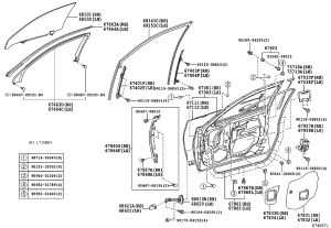 Front Door Weatherstrip 67864-50040 for Lexus LS460