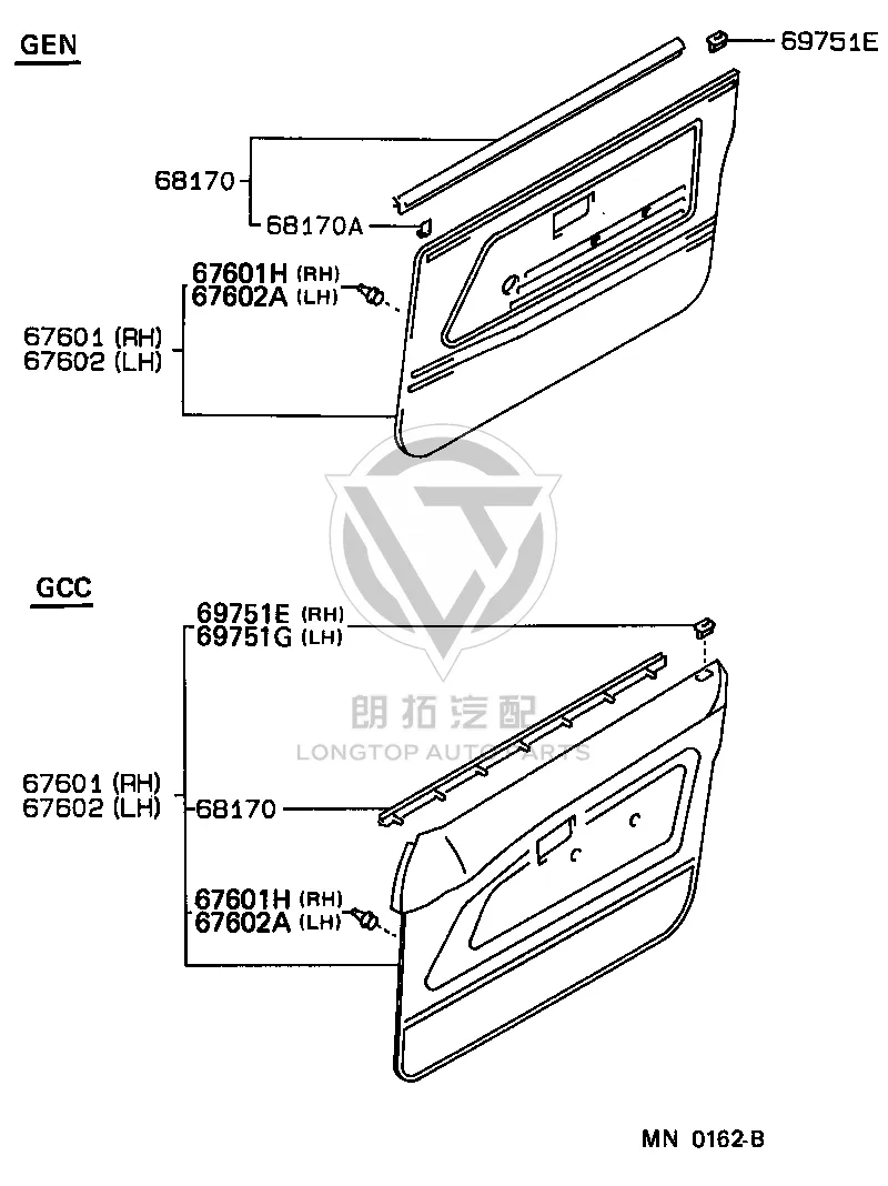 Snap hook 67771-12040 for Toyota CORONA