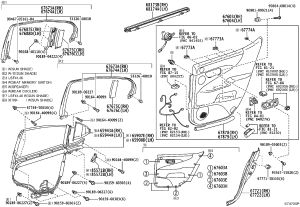 Rear Door Trim Panel 2 Upper Fastener Clip 67774-50040 for Lexus LS460