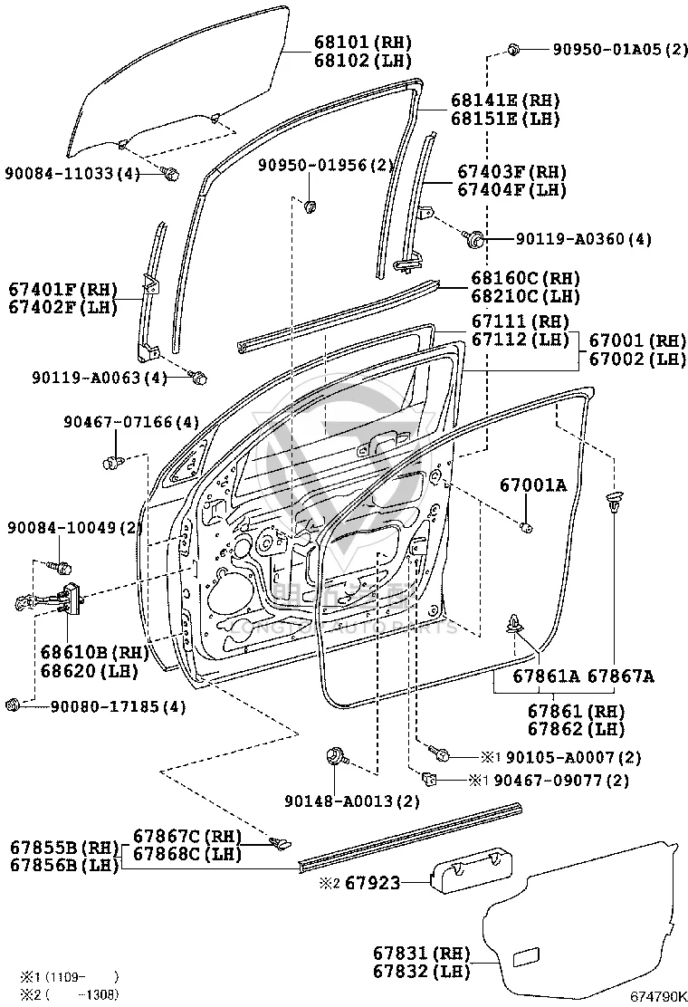 Front Door Check 68620-0C023 for Toyota Tundra
