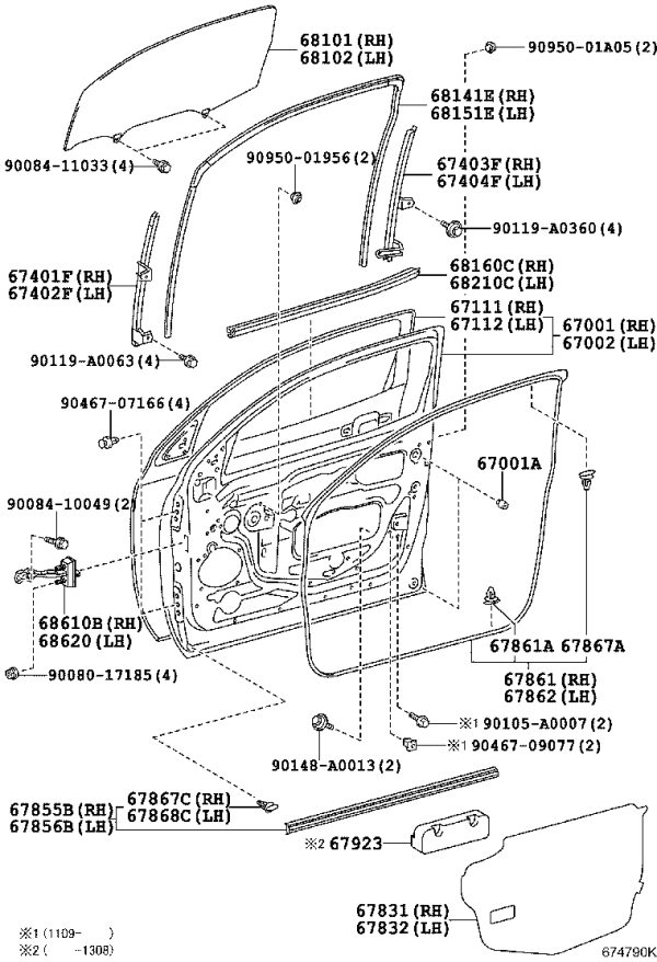 Front Door Check 68620-0C023 for Toyota Tundra
