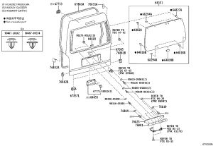 Rear Windshield 68105-26131 for Toyota Hiace