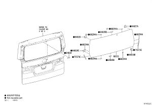 Rear Windshield 68131-26A10 for Toyota GRANVIA