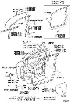 Front Door Check 68620-AE011 for Toyota Sienna