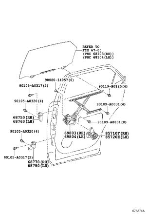 Rear Right Window Motor 85710-48131 for Lexus RX Series
