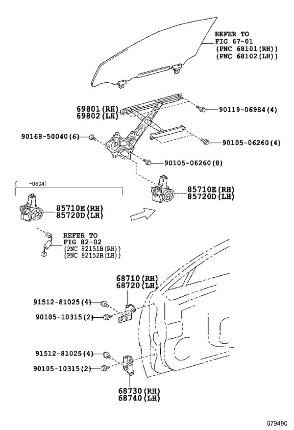Rear Door Hinge Upper Right 68730-30180 for Toyota Mirai