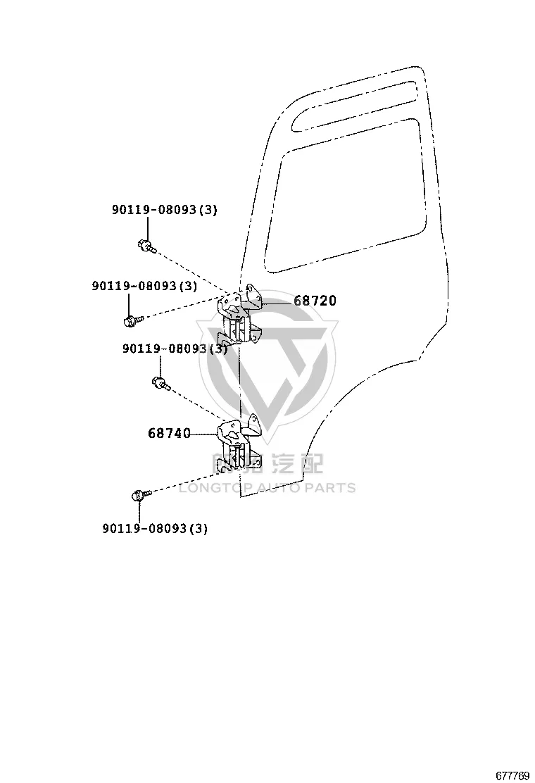 Front Door Hinge 68720-36010 for Toyota Coaster