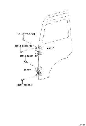 Front Door Hinge Bottom Left 68740-36010 for Toyota Coaster