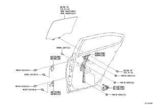 Rear door hinge (lower left) 68780-06060 for Toyota BZ4X