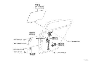 Rear Door Hinge Bottom Right 68770-33050 for Toyota Auris