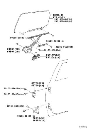 Back Door Hinge Upper Left 68760-35042 for Toyota WISH