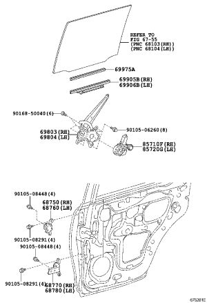 Rear Right Window Motor 85720-60162 for Toyota Land Cruiser