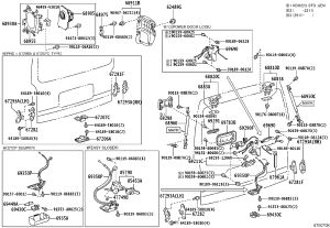 Tailgate Lock Assembly 69350-26122 for Toyota Hiace