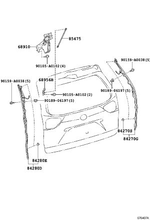 Tail Cover Elevating Sensor Right 84270-08011 for Toyota Sienna