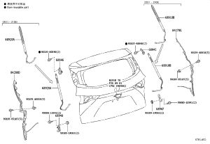 Unit Assy, Power Back Door, RH 68910-08030 for Toyota Sienna